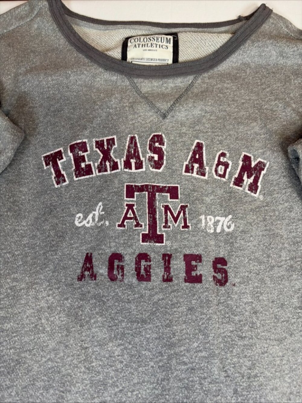 Colosseum Texas A&M Aggies Sweatshirt Women's XL Gray - Picture 2 of 6
